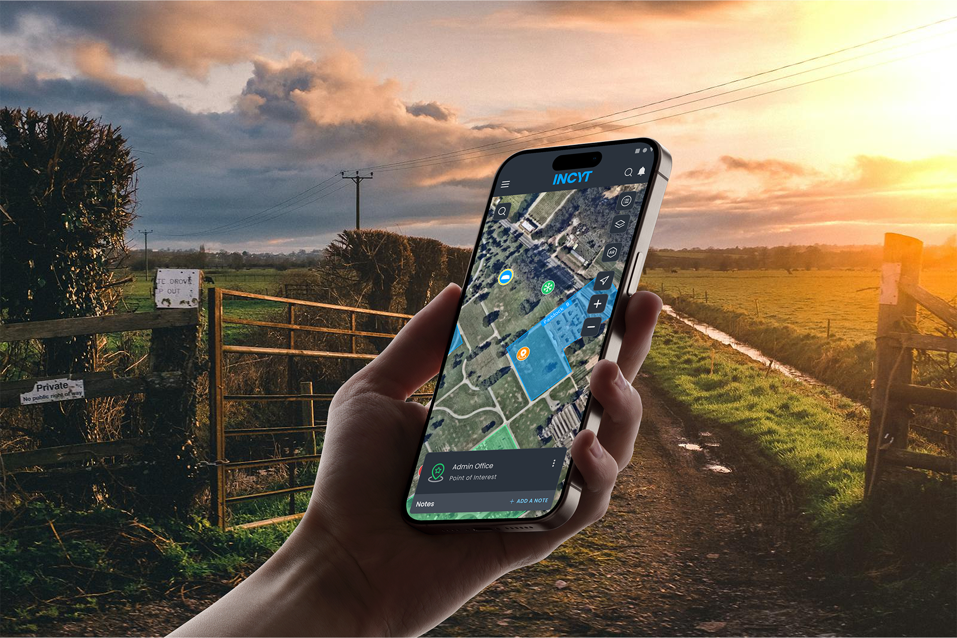 INCYT Points of Interest on farm