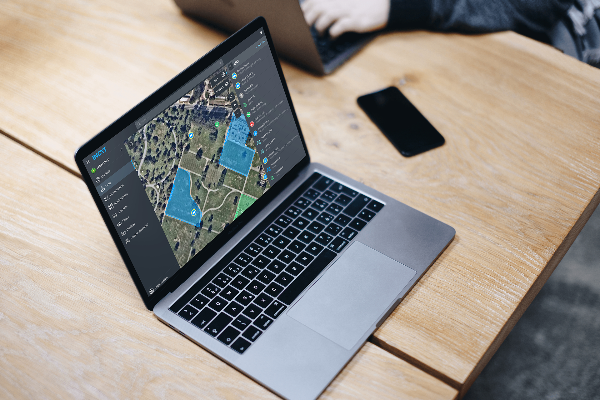 INCYT platform on laptop